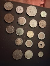Rare World Coin Lot 18 Coins 1907 US Indian Head UK 50p Euro Brazil China & More