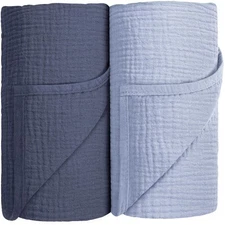 Muslin Swaddle Blanket Baby,100% Cotton Baby Receiving Blanket Soft Thin Swad...