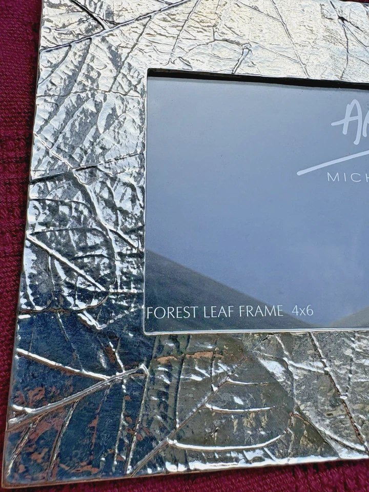 Gorgeous Michael Aram Silver Forest Leaf 4 X 6 Frame ($115 Retail!) - Image 3 of 4