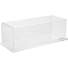 Plymor Clear Acrylic Display Case with Clear Base Mirror Back , 9" x 3.5" x 3"