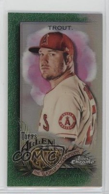2022 Topps Allen & Ginter Chrome Mini Green Refractor 88/99 Mike Trout #35 v9t