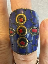 Tibetan Mix Gemstone Rings Handmade Traditional Ring