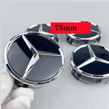 4PCS Mercedes Benz AMG Wheel Center Caps 75mm Hub Cover Logo UK