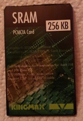 KINGMAX SRAM PC CARD Memory Card Speicherkarte 256KB, PCMCIA Card incl. MWST