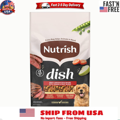 Nutrish Rachael Ray Dish Dry Dog Food Beef & Brown Rice Recipe, 23 lb. Bag