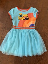 Girls Space Jam Dress Tutu Medium 7/8 Outfit Looney Tunes Halloween Costume