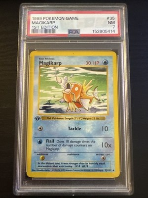 英語版初期　Magikarp 1st Edition shadowless Pokemon Magikarp 35/102 Base Set 1st Edition Shadowless Vintage