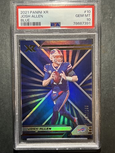 2021 Panini XR - PSA 10 Josh Allen #10 Blue /199 Buffalo Bills