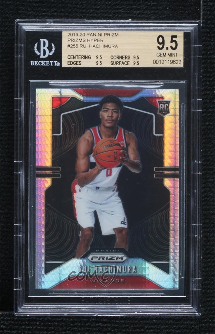 2019-20 Panini Prizm Rookie Hyper Prizm Rui Hachimura #255 BGS 9.5 GEM MINT ne1