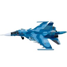 1/100 Russian Air Force Su-34 Fighter Alloy Aircraft Model with Stand for KIds