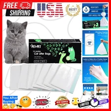 Jumbo Cat Litter Box Liners - Heavy Duty Tear Resistant & Waterproof, 14 Count
