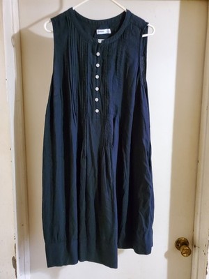Sonoma  Womens Size 2X Black Sleeveless Tank  Dress with Pockets