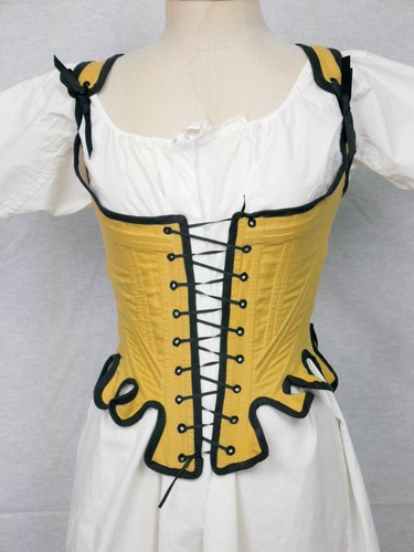 18th Century Stays Linen Fully Hand Sewn Reenactment Corset + Shift