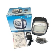 GPX TV524 5 Inch Portable Black and White TV AM/FM Radio Vintage 2004