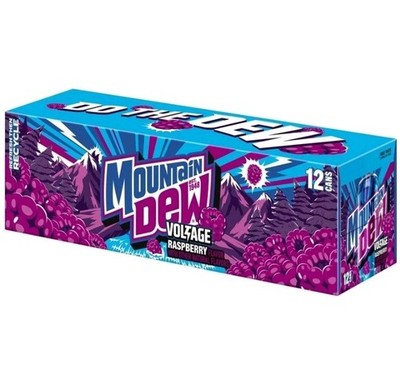 Mountain Dew Soda Dragon Fruit   Refresco de Fruta del Dragón, 12 fl oz, 12 Pack