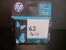 Genuine HP 63 Tri-Color Ink Cartridge Standard Yield F6U61AN New Sealed Exp 5/22