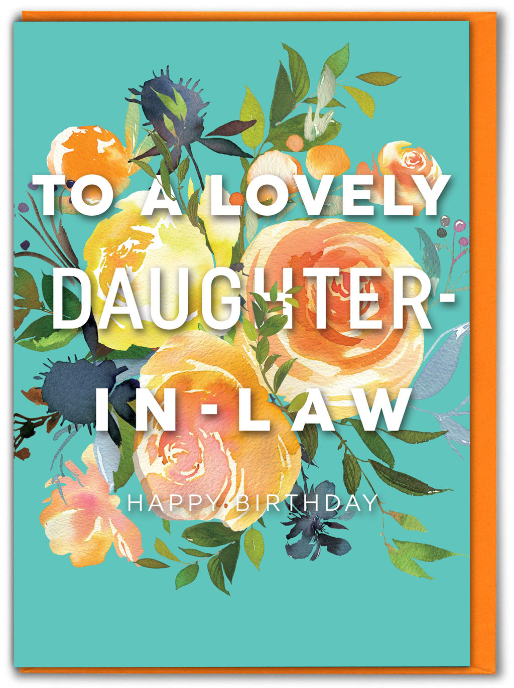 Pretty Birthday Card 'To A Lovely Daughter-In-Law' Beautiful Floral Flowers