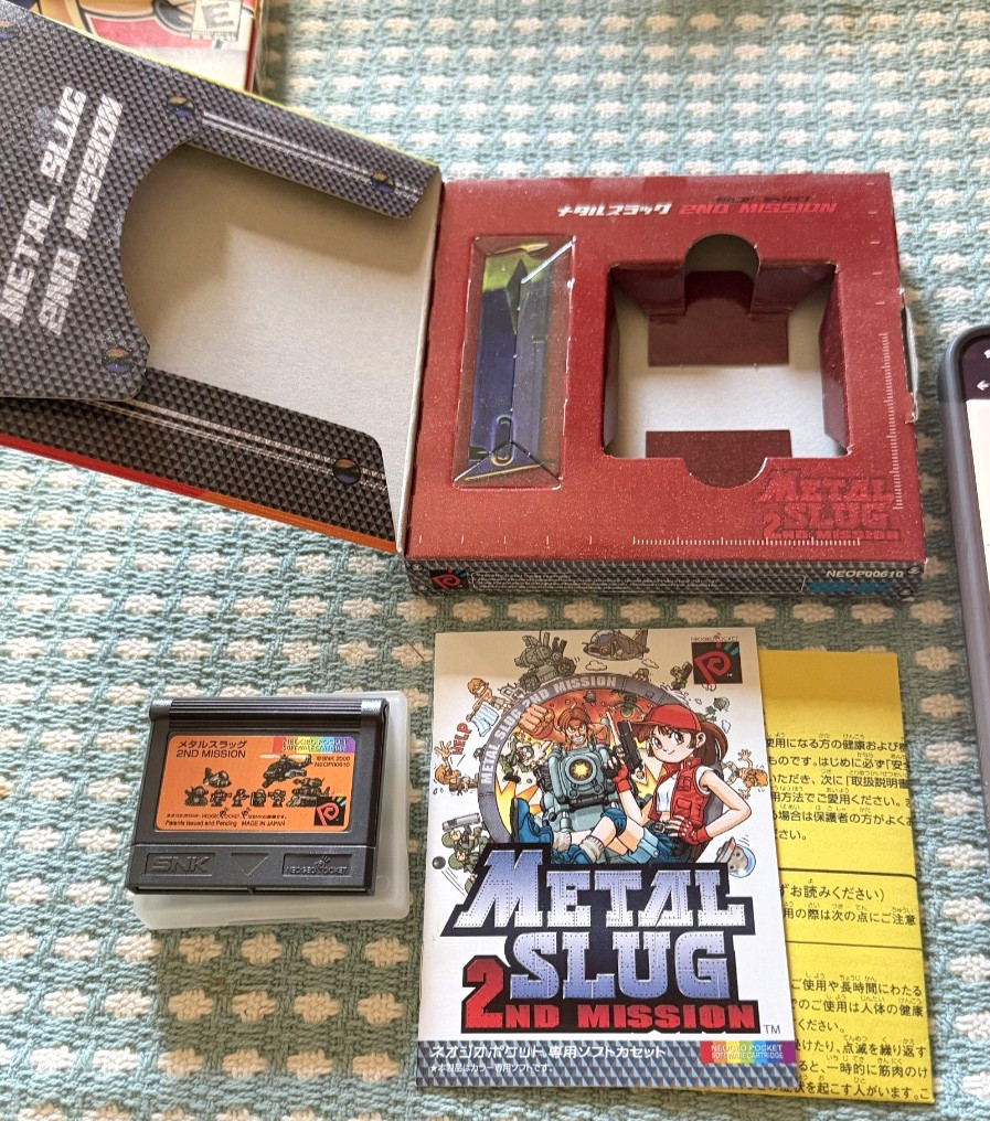 🔥 Japanese Metal Slug 2nd Mission Neo Geo Pocket Color -Mint In Box- Complete🔥