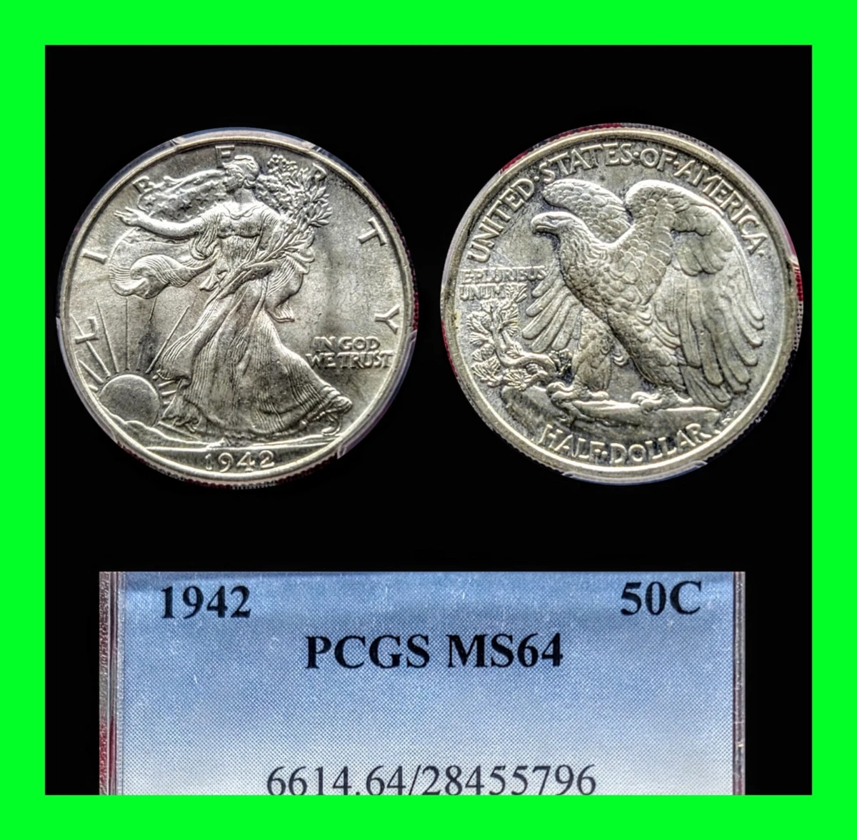 1942 Year Grade MS 64 Liberty Walking Half Dollars (1916-1947) for