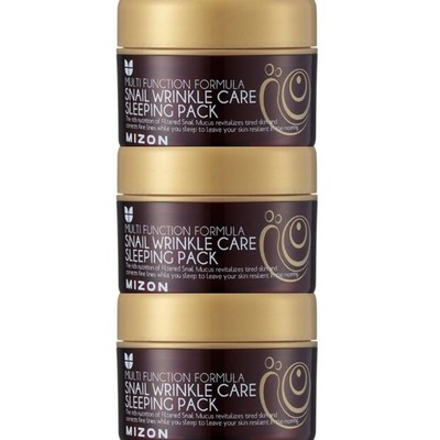 MIZON Snail Wrinkle Care Sleeping Pack 76g*3Pcs - FREE SHIPPING