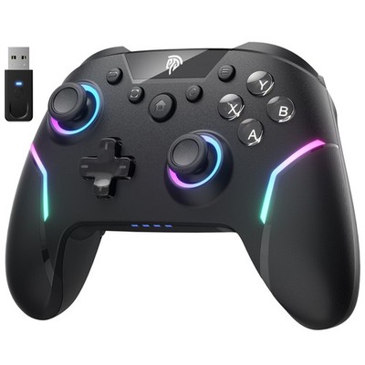 EasySMX X20 Wireless Controller Gamepad mit RGB Licht, 2 in 1 Trigger, Schwarz