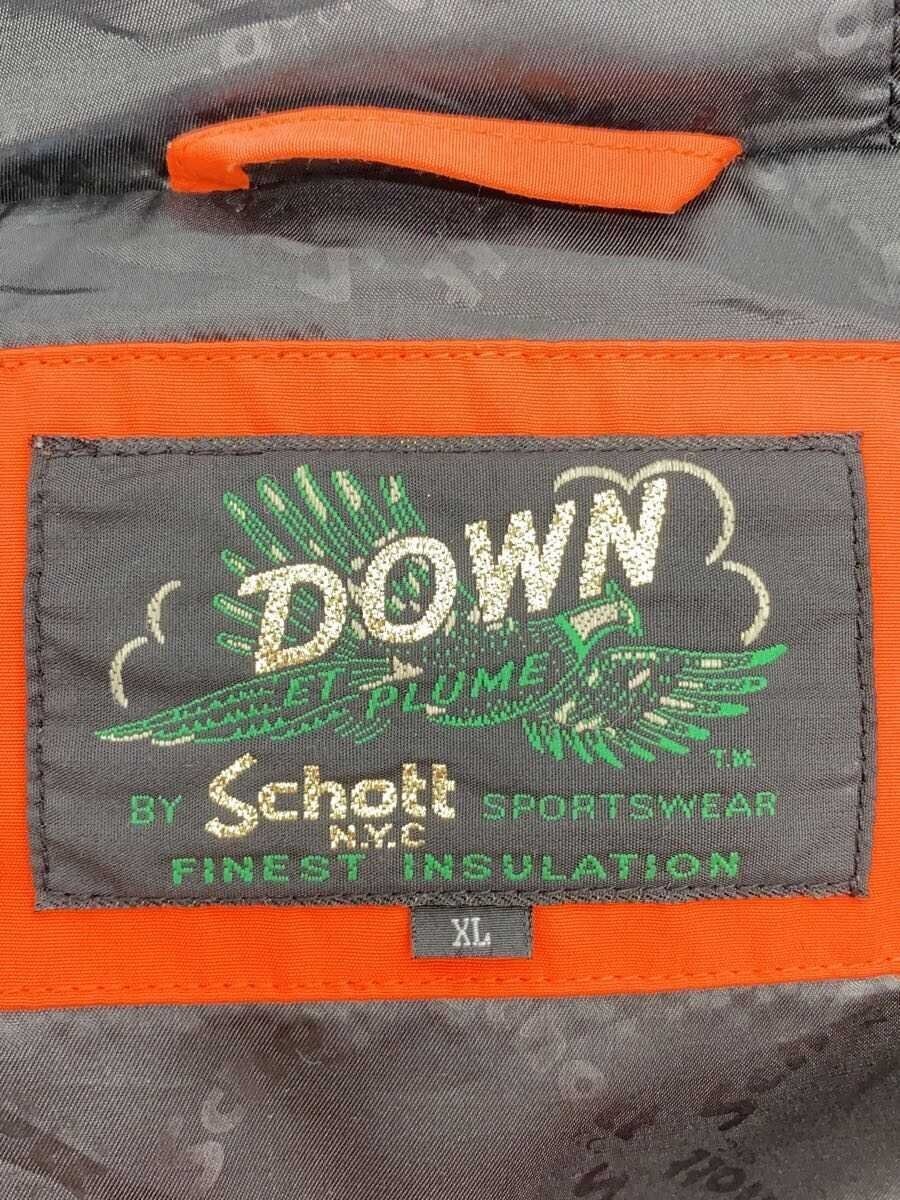 Schott Down Jacket XL Polyester Orange - image 3