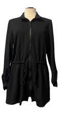 Jacket Jones New York Sweatshirt Knit Zip Black Size M woman's
