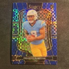 2025 Panini Select Football Blue Omarion Hampton #102