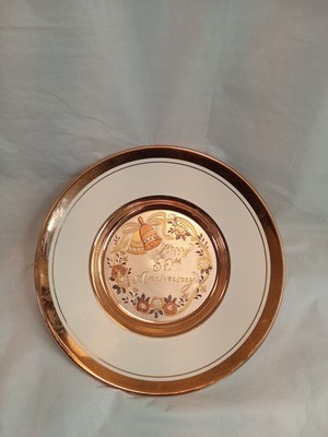 The Art of Chokin 12kt Gold Rim Plate, 50th Anniversary