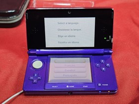 Nintendo 3DS Midnight Purple Handheld System Console - Clean & Tested -Authentic