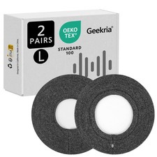 Geekria 2 Pairs Washable Headphone Covers Size L / Dark Gray