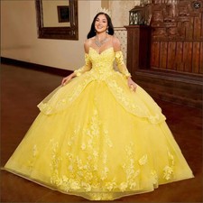 15 Quinceanera Dress Full Sleeve Party Dress Sweetheart Prom Ball Gown Elegant