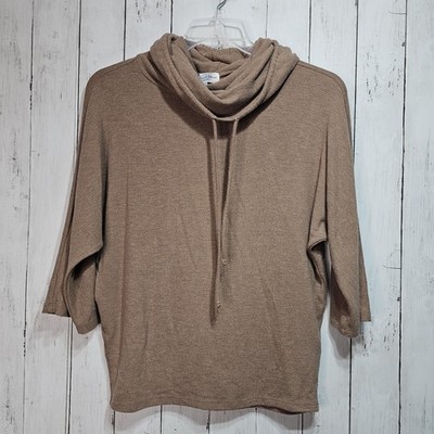 Michael Stars Women's Brown Charlie Pullover Madison Brushed Shirt Size Small