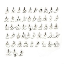 130 Pcs ABC Letter Alphabet Mini A-Z Letter Charms for Crafts Jewelry Making