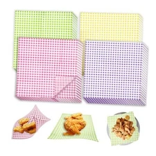 Pcs Wax Paper Sheets 12" x 12" Checkered Dry Waxed Deli Paper, Sandwich 200