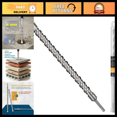 Heavy Duty 1-1/4'' x 18'' SDS-Plus Carbide Concrete Drill Bit for Tough Materials