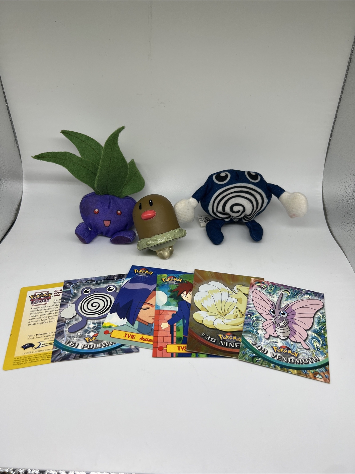 Vintage Pokemon Lot - Cards, Burger King Plush, Diglet Top