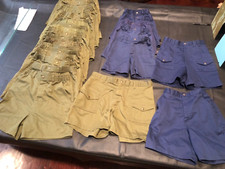 Lot Of 30 Pairs of Boy Scouts Of America Uniform Shorts Green Blue Various Sizes