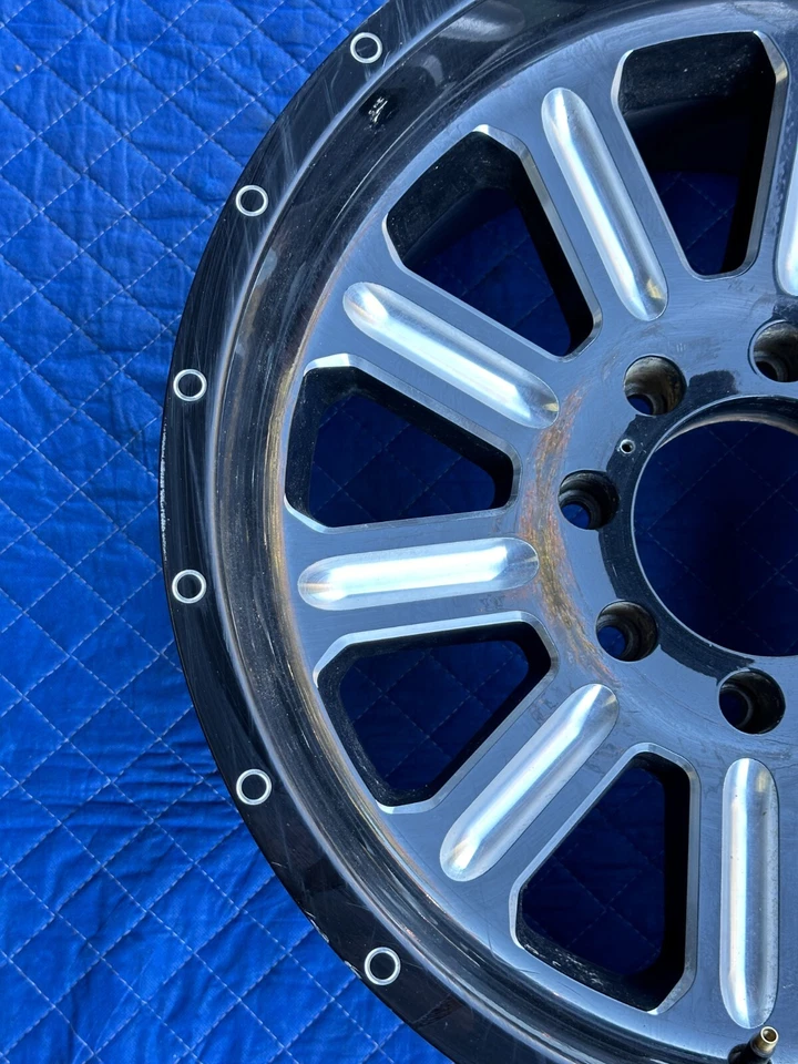 2017-2019 FORD F250 F350 FUEL D620 HARDLINE GLOSS BLACK MILLED RIM WHEEL 20X10 Foto 3 de 4