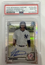 2020 1st Bowman Chrome Auto Refractor Jasson Dominguez /499 RC Gem - PSA 10 💎