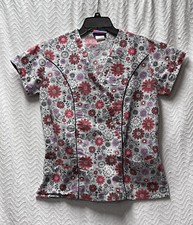 Delta Floral Pattern Size Small Multicolored Scrub Top