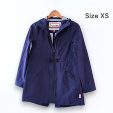 Hunter Original Womens Sz Xs Us 4 Hooded Smock Raincoat Jacket Water Resistant