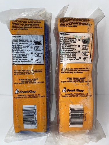 Frost King Lawn Furniture Chair Webbing 2 New Packs NOS Blue/White & Peach/White - Picture 5 of 6