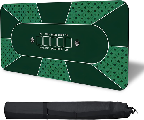 Poker Mat 70 X 35 Inch/180X90Cm - 8-10 Players Texas Hold'Em Poker Rubber Mat... - Picture 11 of 12