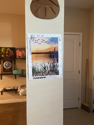 Handmade Diamond Painting -  Tranquil Lake Sunset 