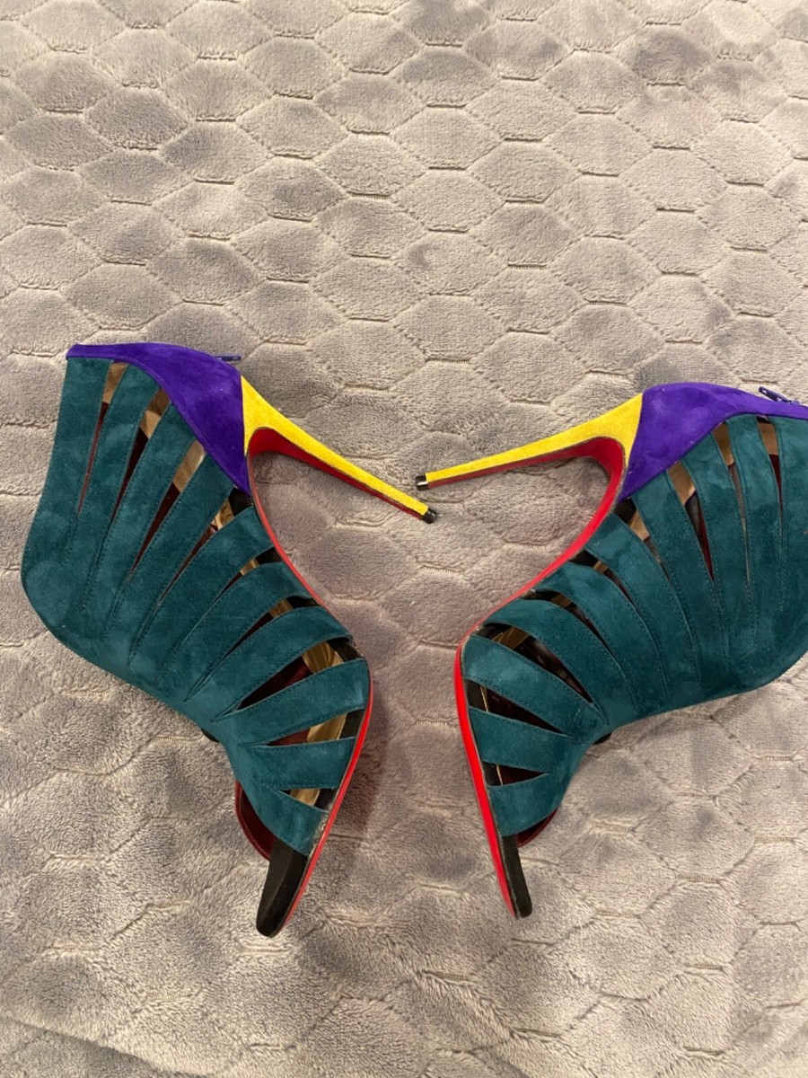 Christian Louboutin TOOT MIGNONNE 100 Multi Cage Heel Bootie Christian Louboutin TOOT MIGNONNE 100 Multi Cage Heel Bootie