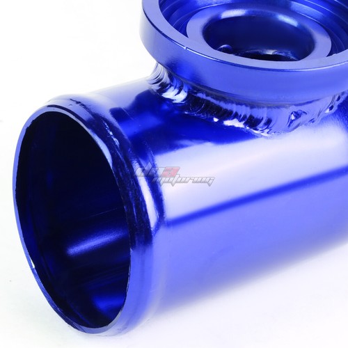 2.5" T-6061 BLUE FOR SSQV TURBO 70 DEGREE BLOW OFF VALVE DUAL FLANGE PIPE TUBE - Picture 3 of 5