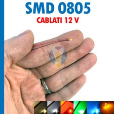 10 PEZZI DIODI LED SMD 0805 12V BIANCO CALDO FREDDO BLUE ROSSO VERDE ARANCIONE