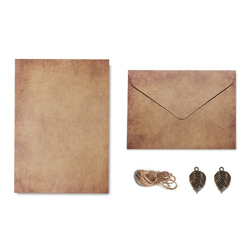 1 Set Vintage Letter Paper Vintage Pattern Writing Vintage Envelope Letter Paper - Picture 10 of 13