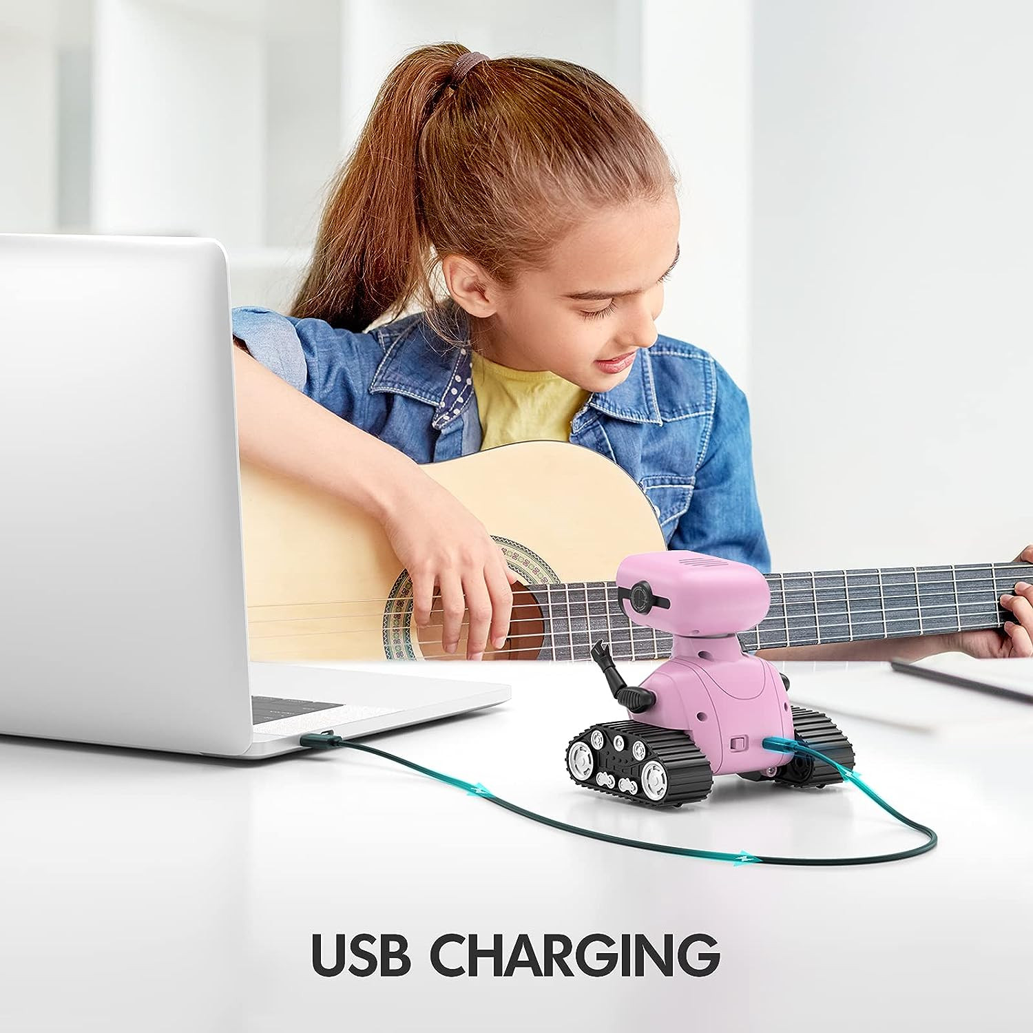 Girls Robot Toy, Rechargeable RC Robot for Kids, Remote Control Toy